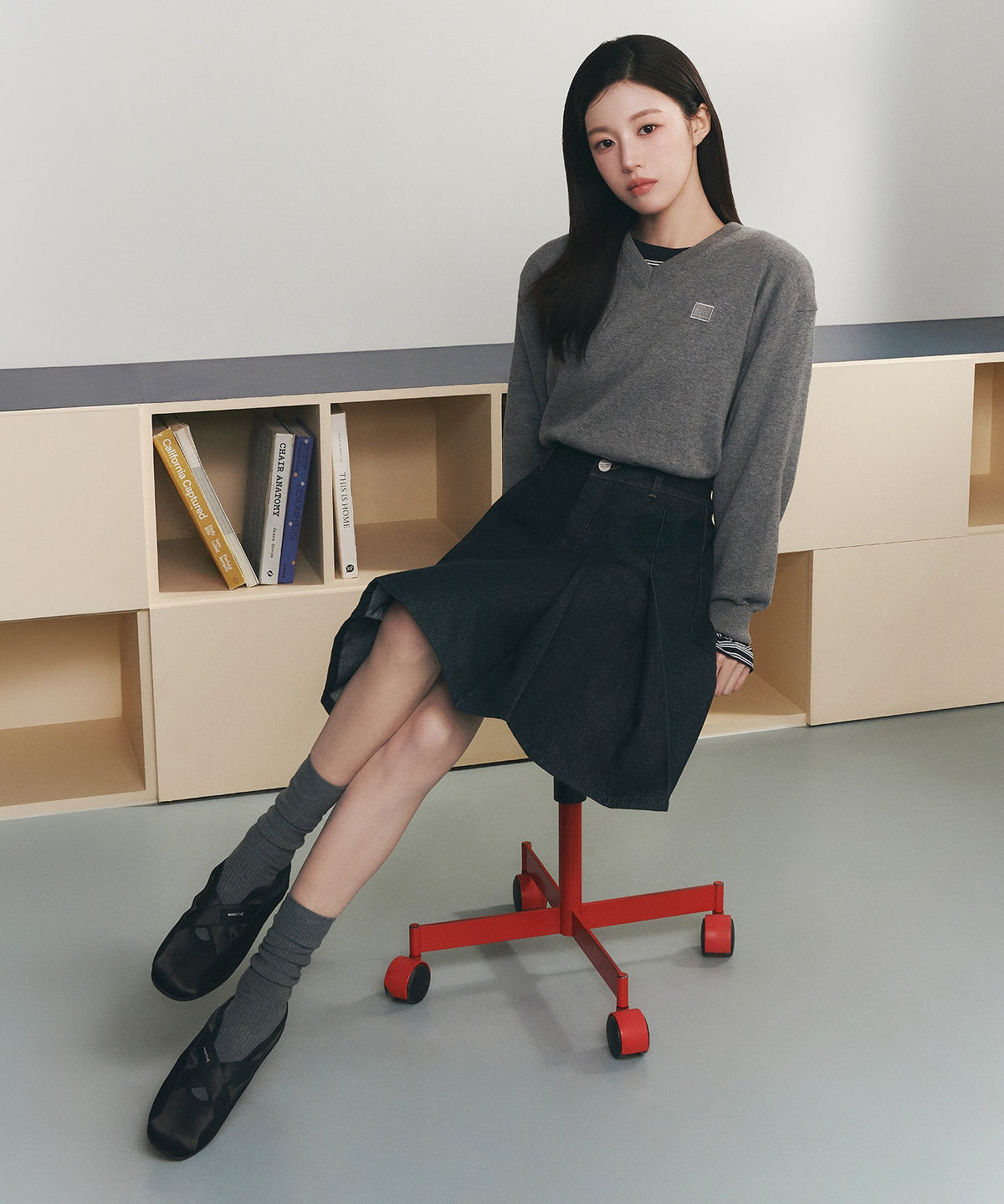 MARITHE W BANDING FLATS SNEAKERS black