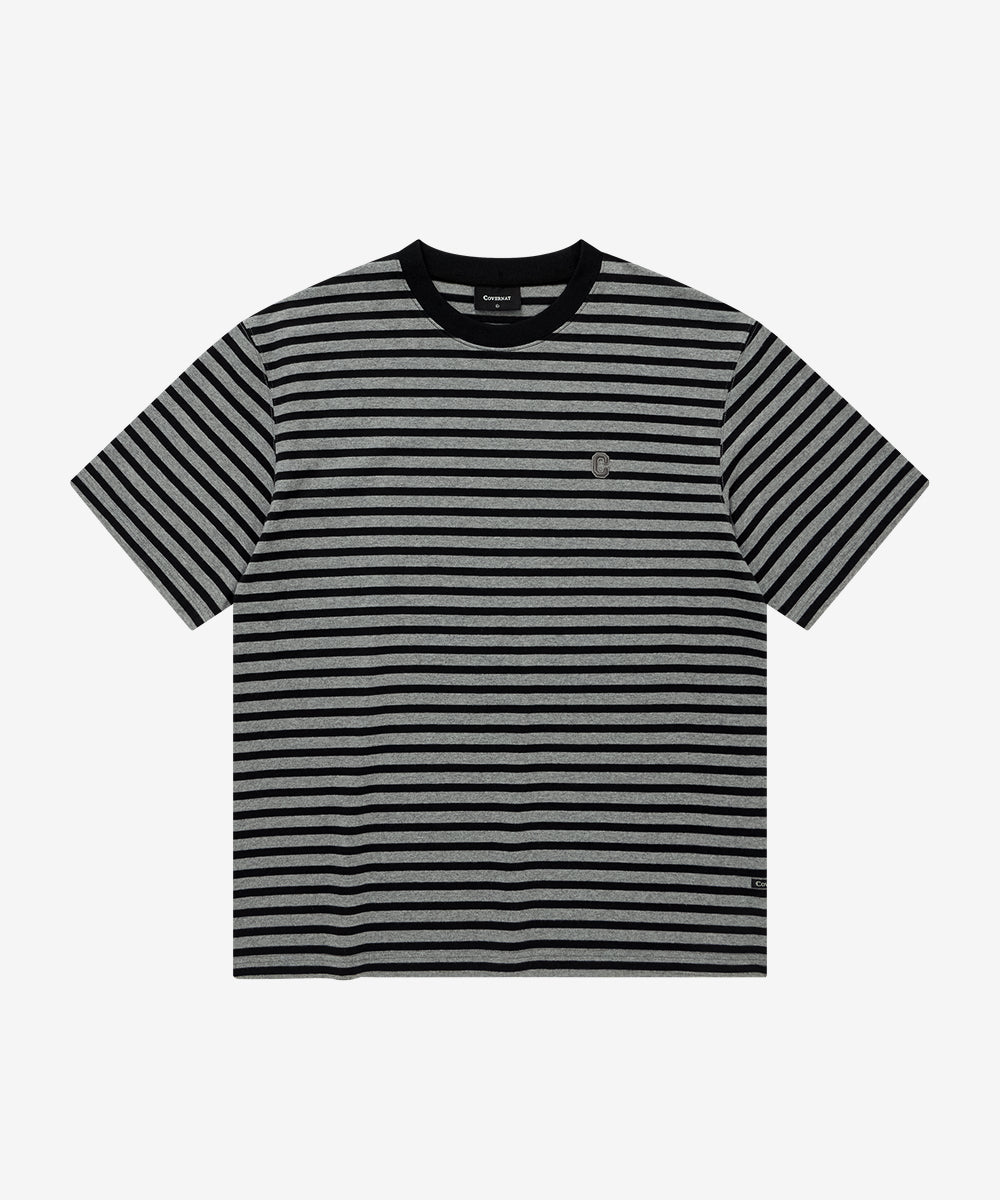 Covernat [Subin worn] Basic Stripe T-shirt Black