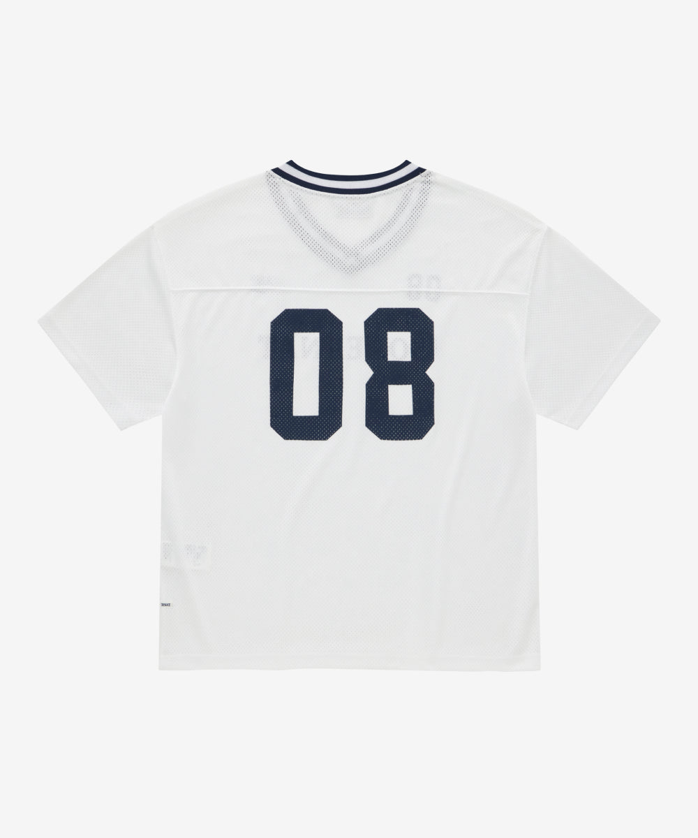 Covernat V-neck Mesh T-shirt White