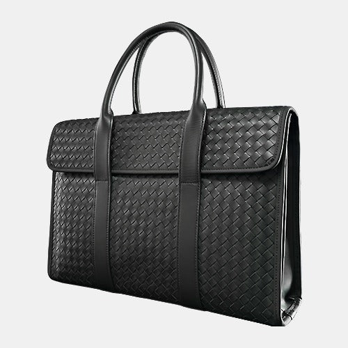 Bagstay P1056 Padio Natural Cow Leather Intrecciato Men's Briefcase