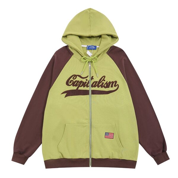Gababa [Best seller] Unisex Daily Hoodie Zip with Unique Color-block G77585