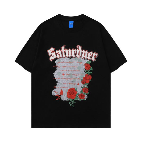 Gababa Unisex Rose Vine Design Short-Sleeve T-shirt G77008