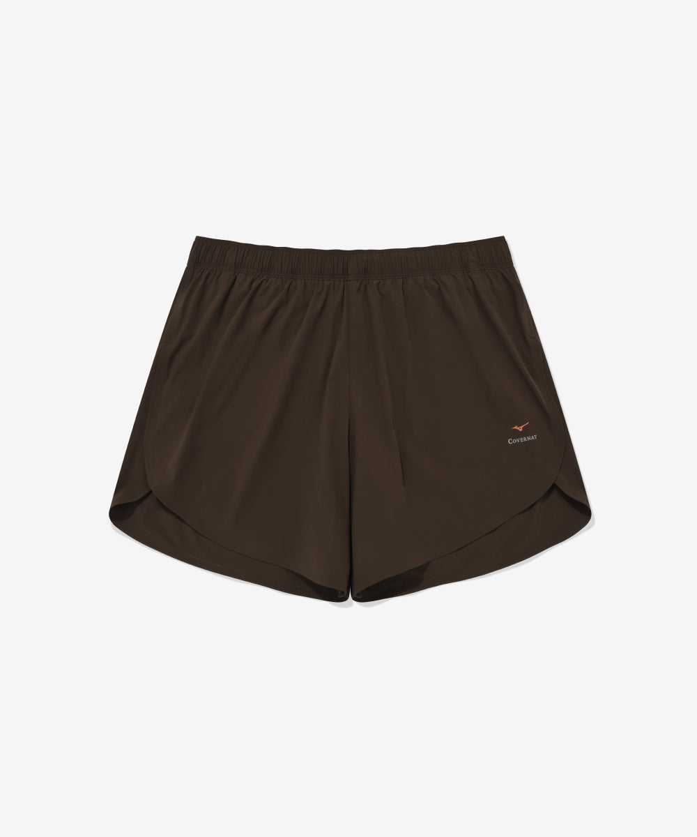 Covernat X Mizuno Running Shorts Deep Brown
