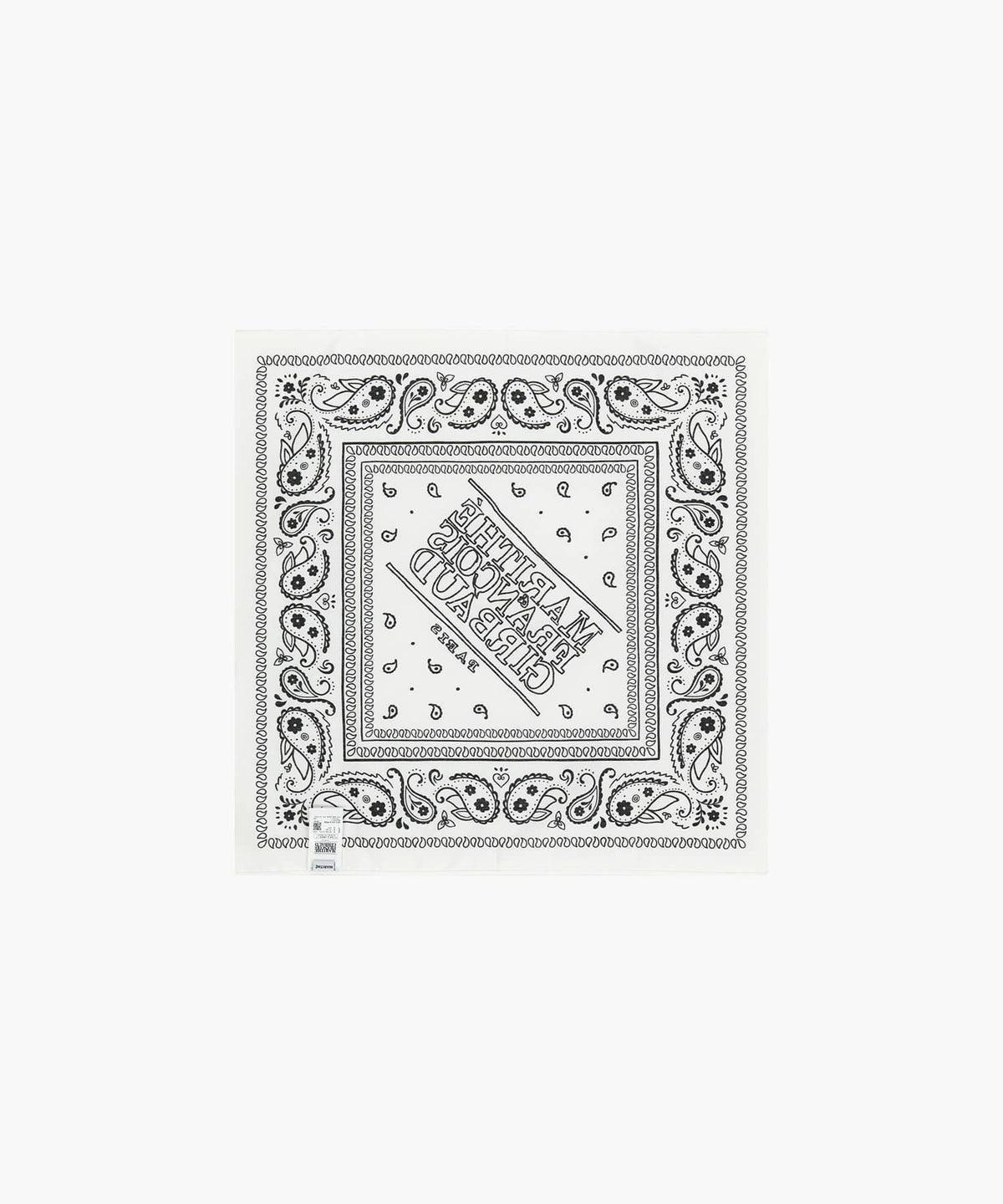 MARITHE CLASSIC LOGO BANDANA SCARF white