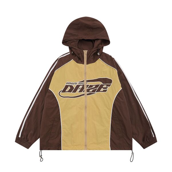 Gababa [Best Seller] Oversized Hooded Windbreaker Jacket for Unisex G77583 (Plus size M~XL)