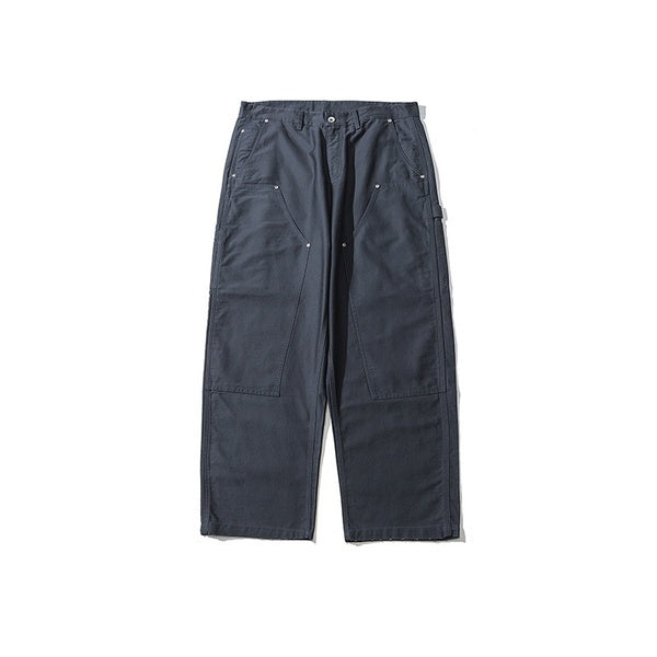 Gababa Unisex straight-leg pants with pocket details G77632 (Plus size S~2XL)