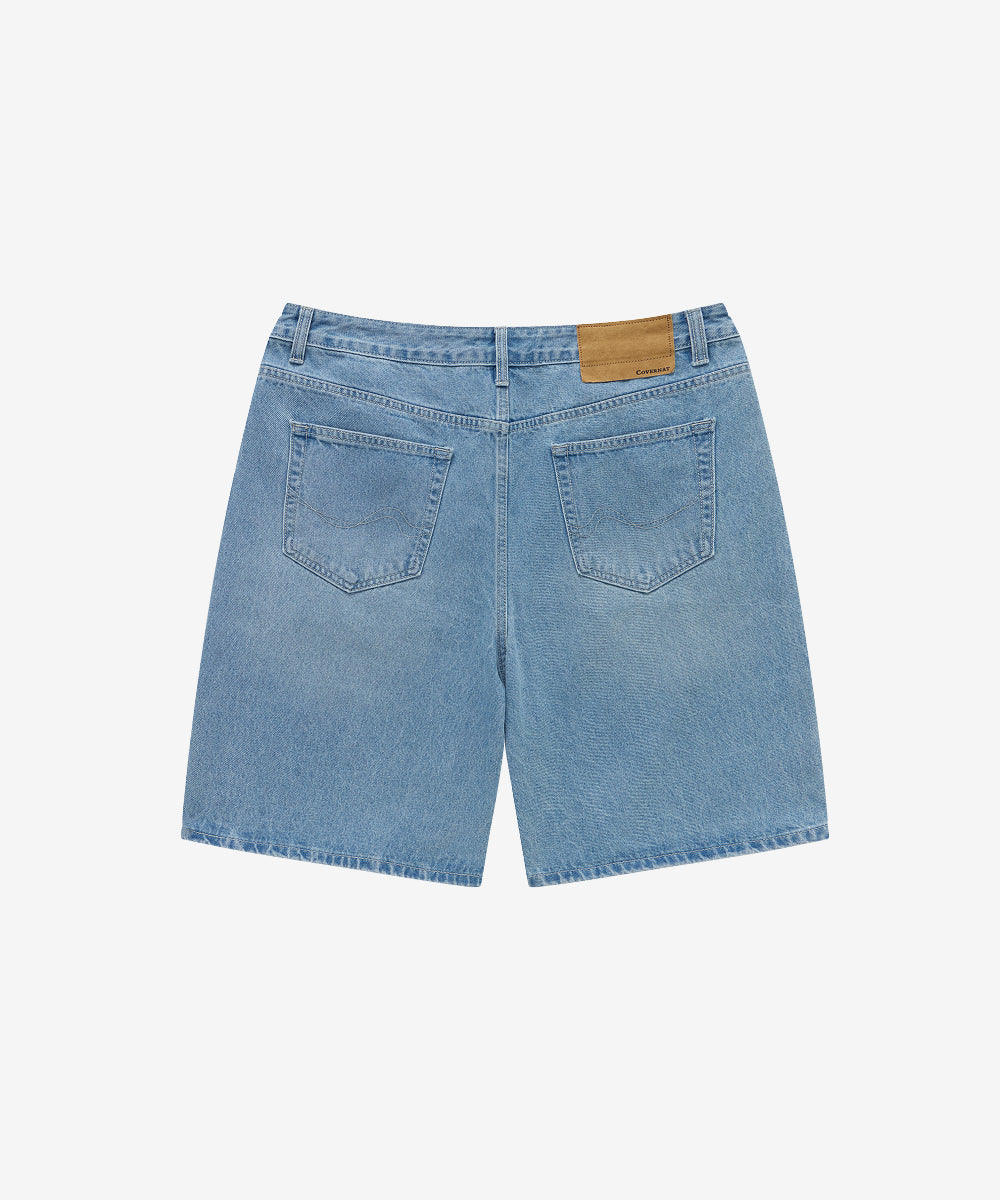 Covernat Regular Denim Shorts Light Blue