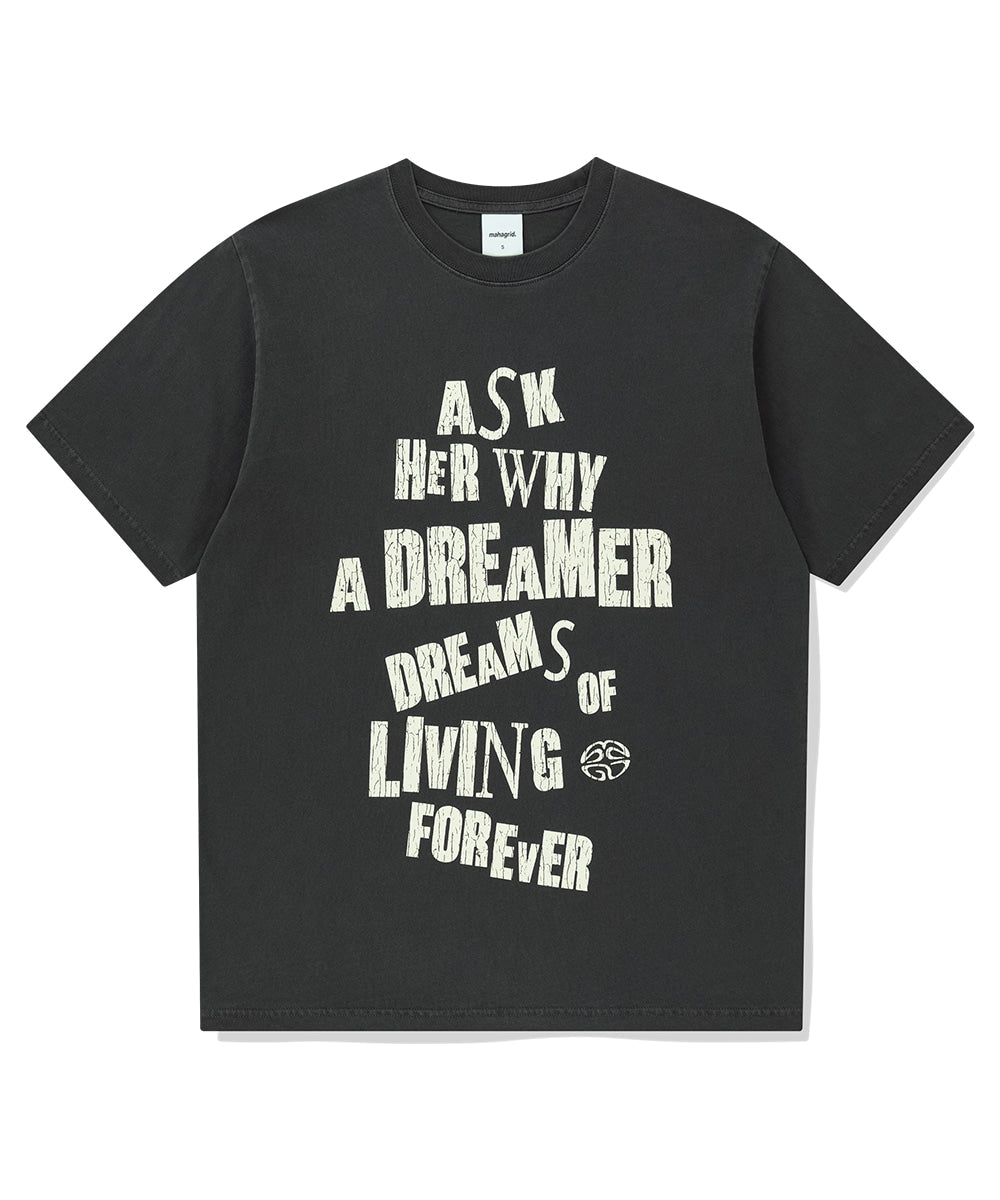 MAHAGRID DREAMER PIGMENT TEE[CHARCOAL]