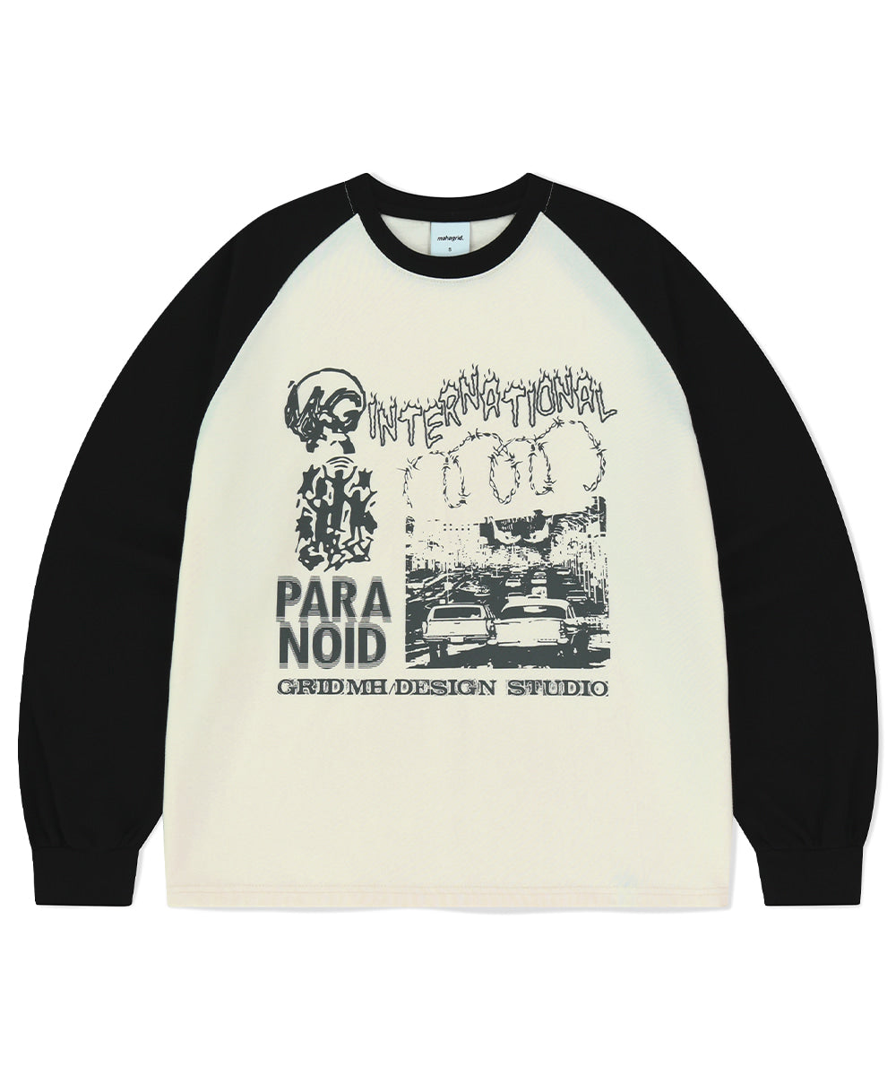 MAHAGRID INTERNATIONAL RAGLAN LS TEE [CREAM]