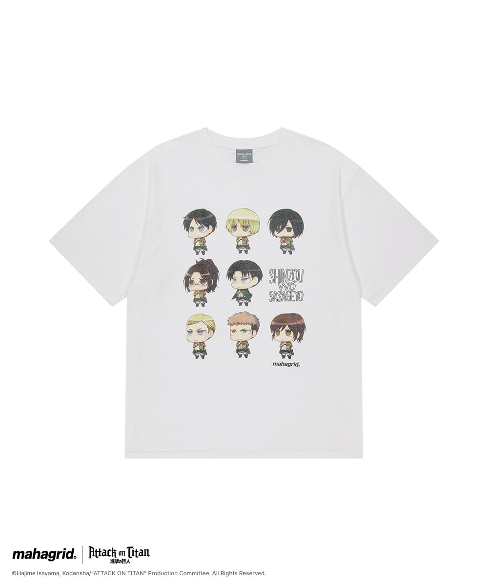 MAHAGRID [Attack on Titan] SASAGEYO CHARACTER TEE[WHITE]