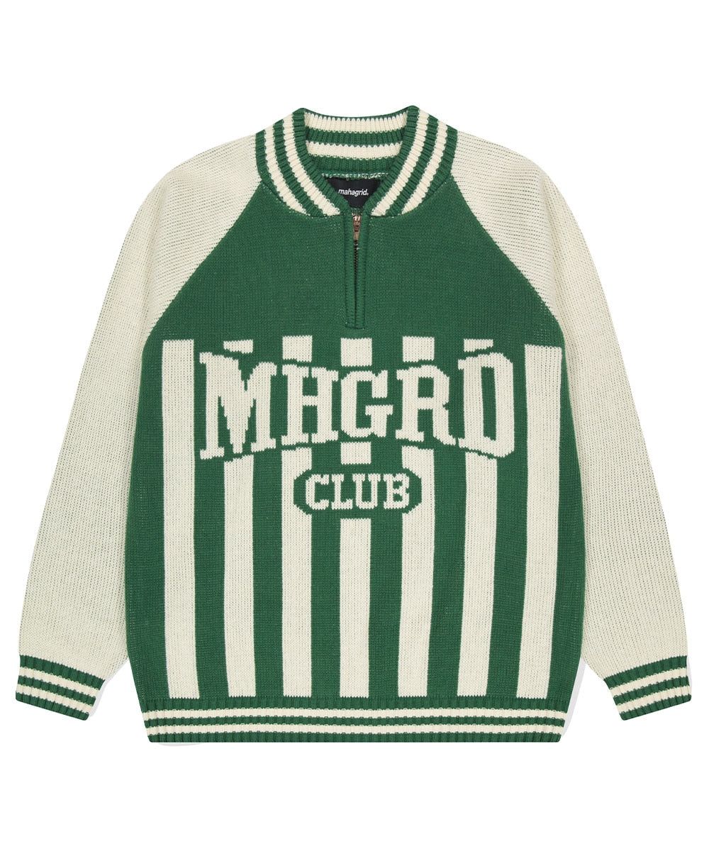 MAHAGRID MHGRD CLUB HALF ZIP KNIT[GREEN]