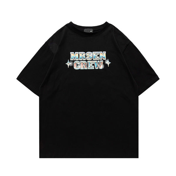 Gababa Unisex Glow Logo Round Neck Short Sleeve T-shirt G74784