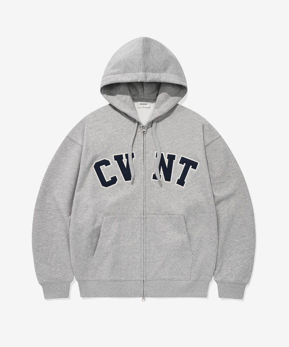 Covernat CVNT Hoodie Zip-up Melange Grey
