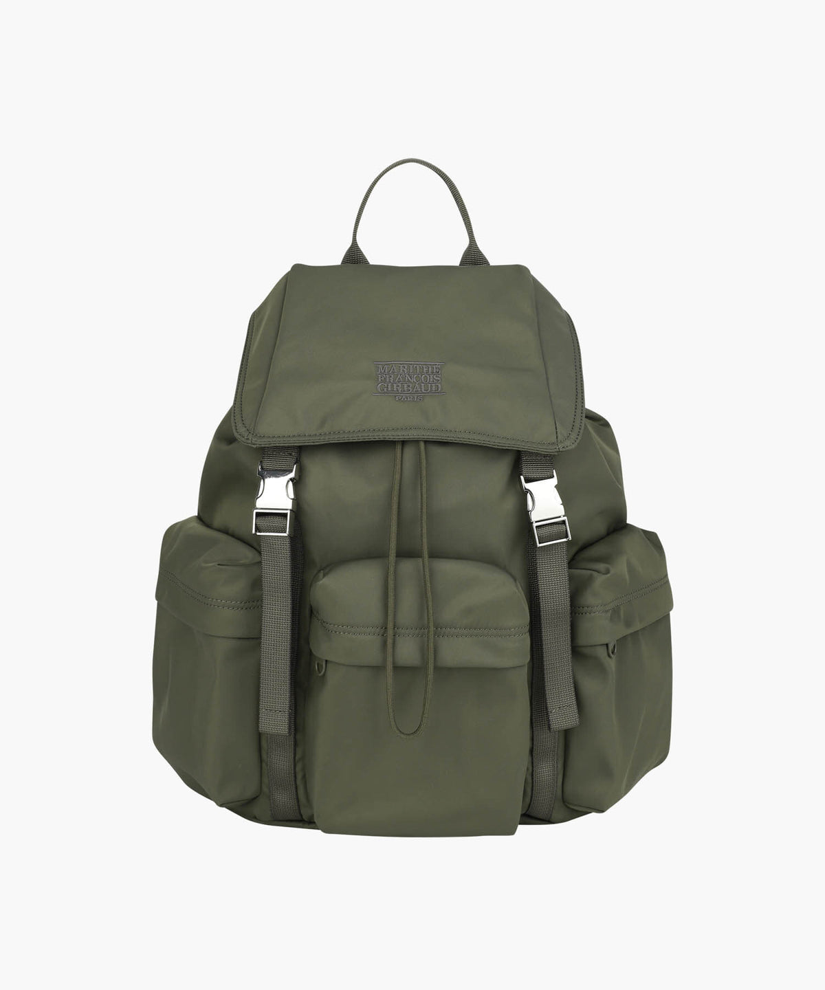 MARITHE CLASSIC LOGO METAL BUCKLE BACKPACK khaki