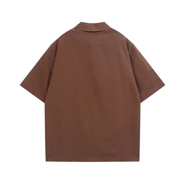 Gababa European Style Hip Hop Oversized Collar Short Sleeve Shirt G77015 (Plus Size M~2XL)