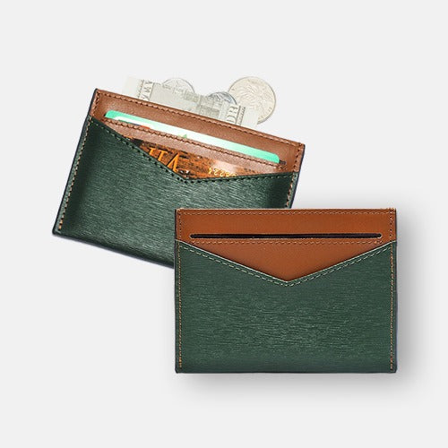 Bagstay B239W Men's Cowhide Two-tone Card and Business Card Wallet