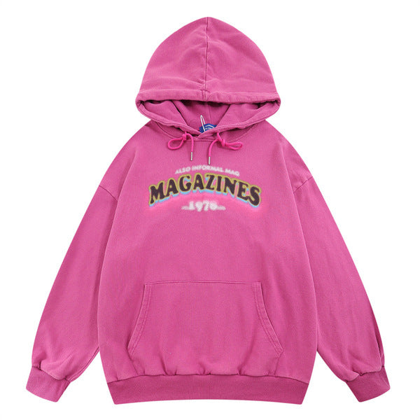 Gababa Unisex Alphabet Lettering Oversized Hoodie G77842 (Plus Size M~XL)