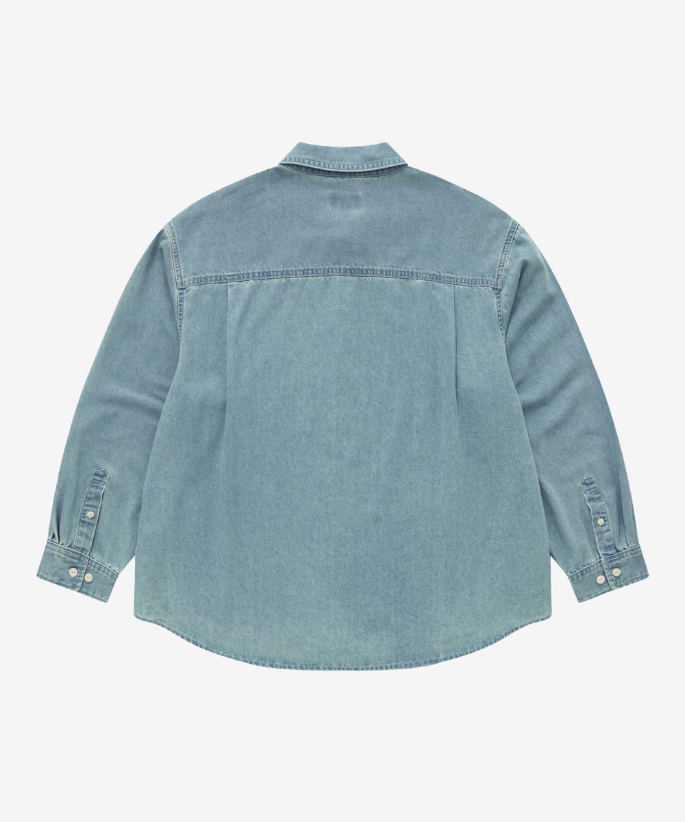 Covernat C Logo Denim Shirt Light Blue