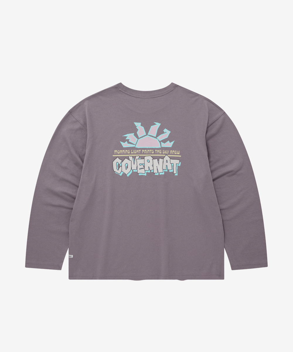 Covernat Rising Sun Graphic Long Sleeve Purple