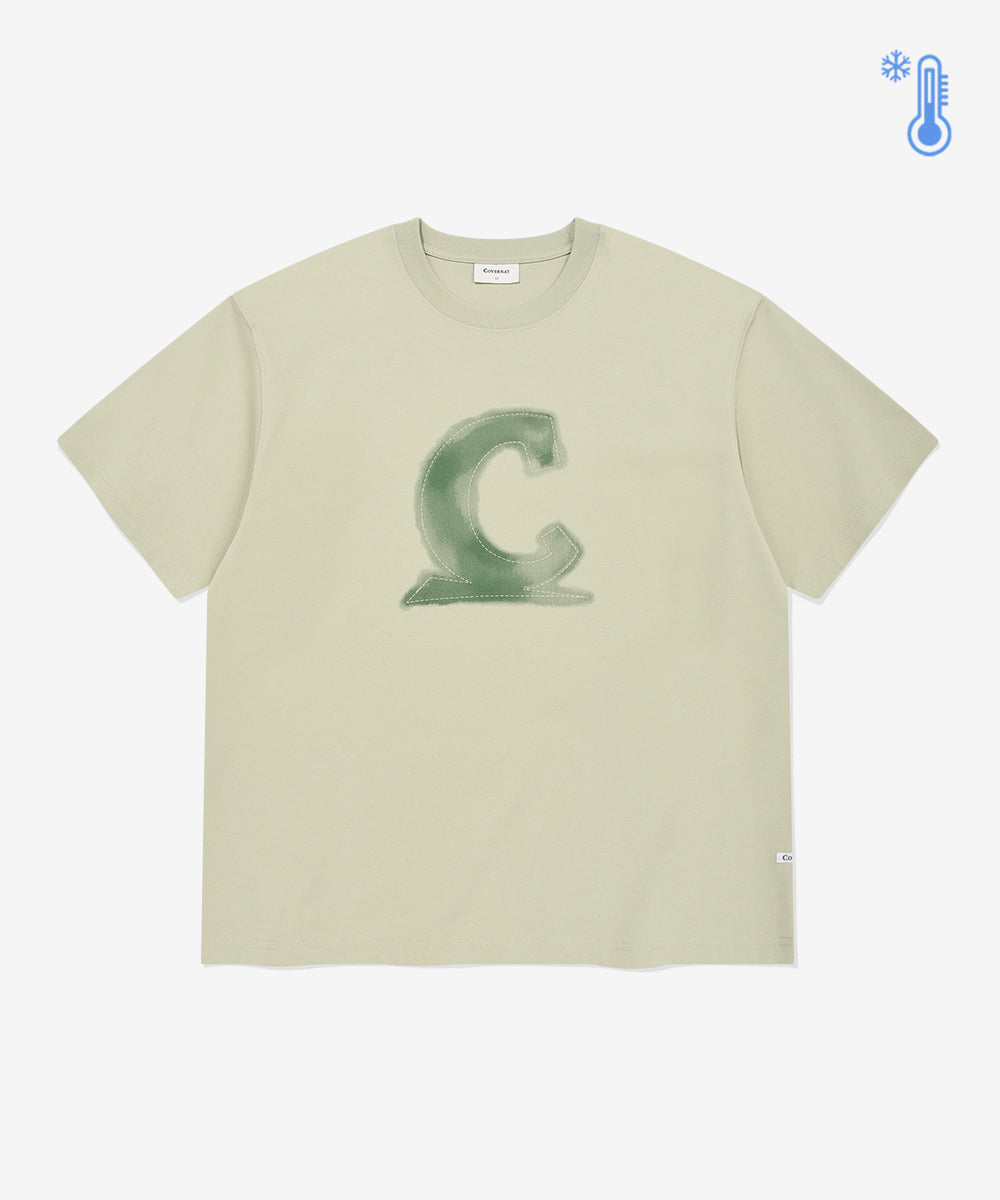 Covernat [Subin Worn] Cool Cotton Signature Symbol Graphic T-shirt Light Green