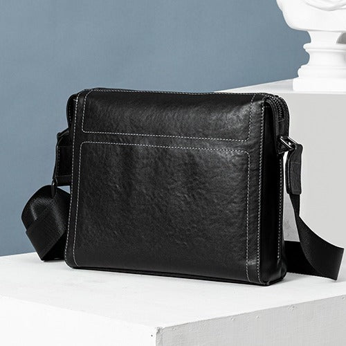 Bagstay B255CR Natural Leather Stitch Crossbody Daily Bag