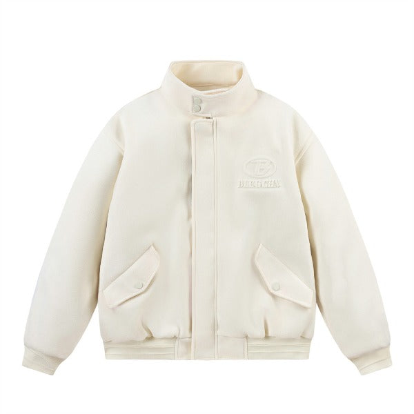 Gababa Unisex Baseball Jacket with warm fleece lining G78223 (Plus size M ~ 2XL)