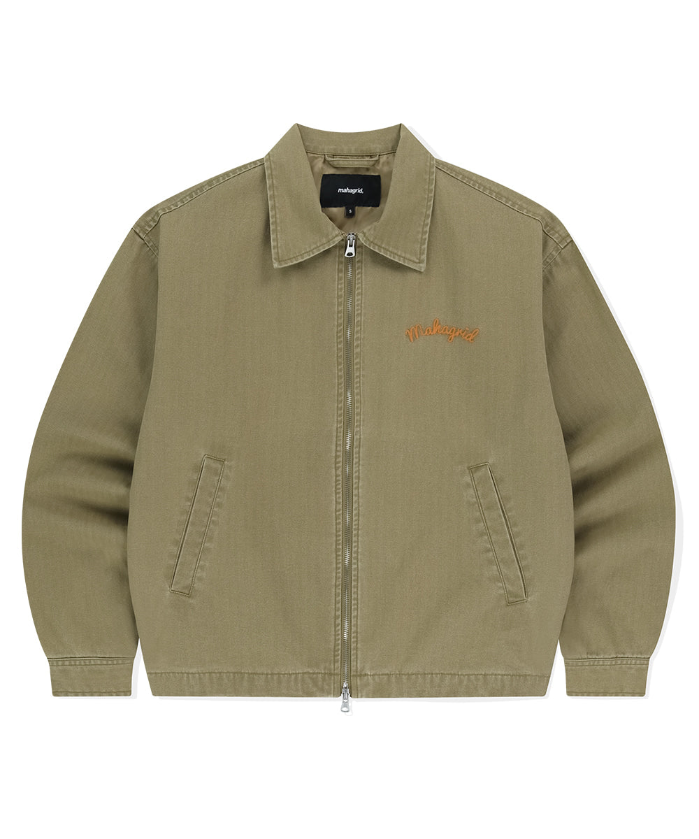 MAHAGRID WASHED DRIZZLER BLUSON JACKET[OLIVE]
