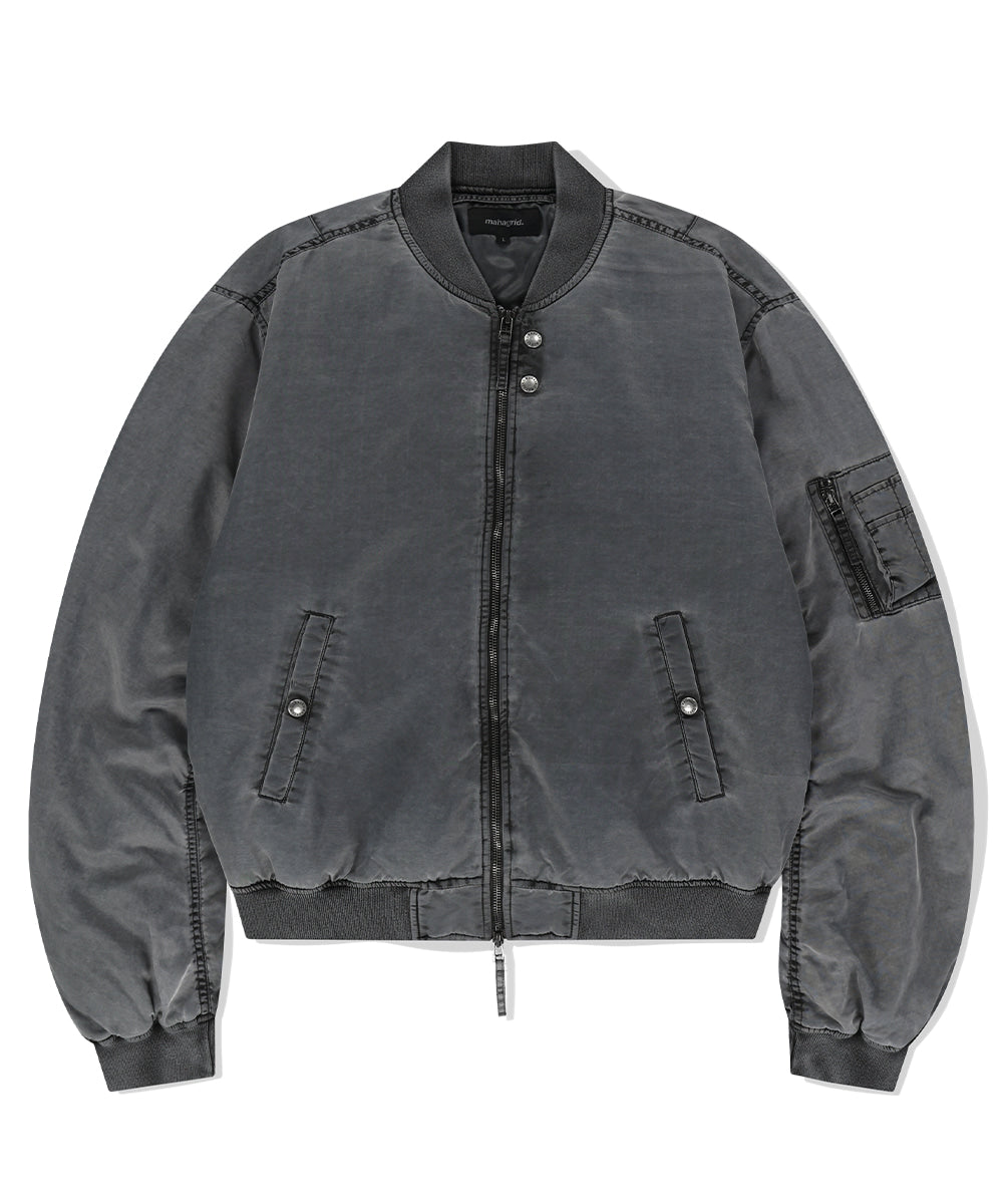 MAHAGRID OVERDYED MA-1 JACKET [CHARCOAL]