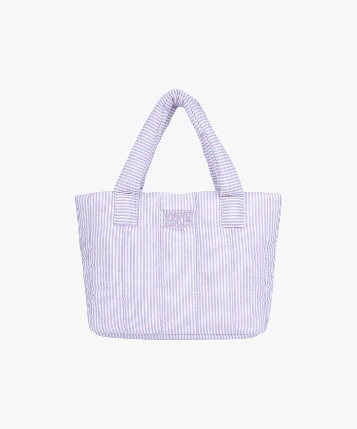 MARITHE CLASSIC LOGO SEERSUCKER PADDING BAG purple