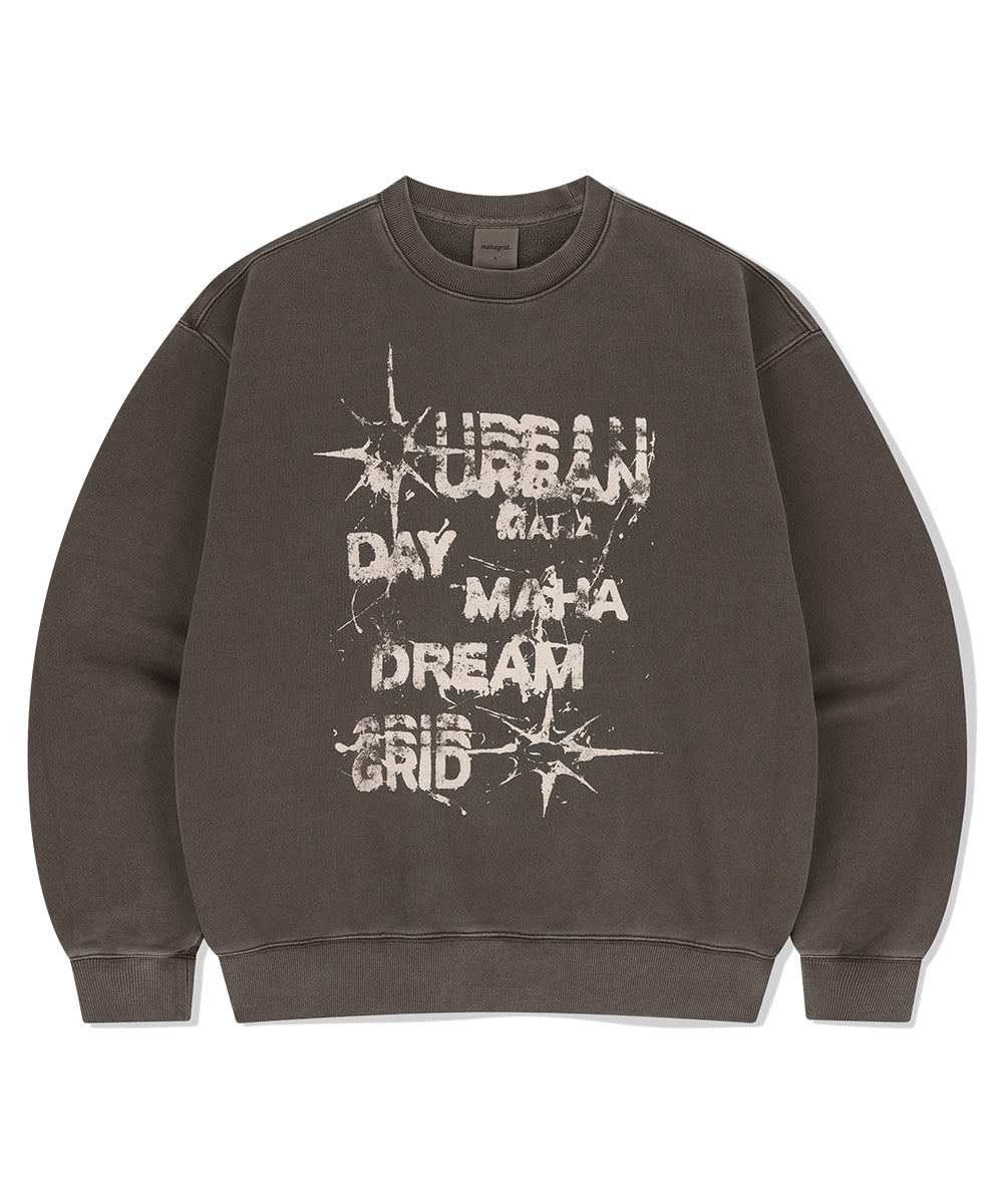 MAHAGRID URBAN PIGMENT SWEATSHIRT [BROWN]