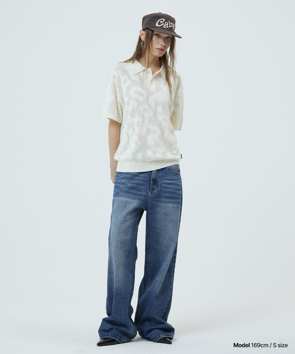 MAHAGRID LEOPARD CROCHET COLLAR KNIT[IVORY]