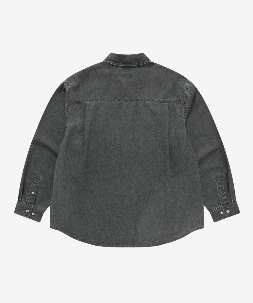 Covernat C Logo Denim Shirt Grey