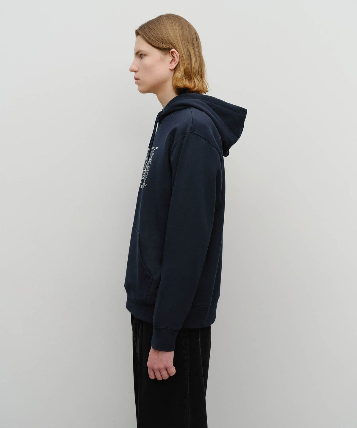 MARITHE DOODLE CLASSIC BEAR HOODIE navy