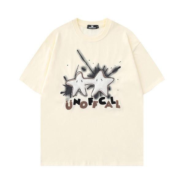 Gababa Unisex Oversized Short-Sleeve T-shirt with Gemini Const Embroidery G77120 (Plus Size S~XL)