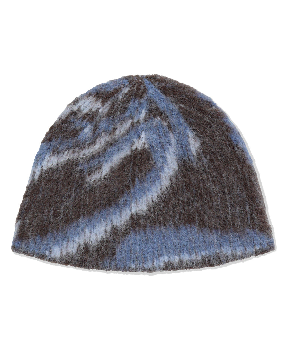 MAHAGRID DESTROYED ECLIPSE HAIRY BEANIE [BROWN]