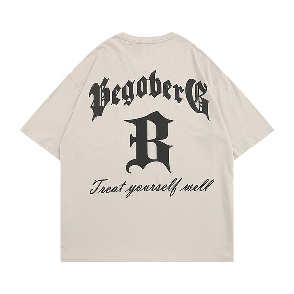 Gababa Unisex Retro Gothic Pocket Print Short Sleeve T-shirt G76949