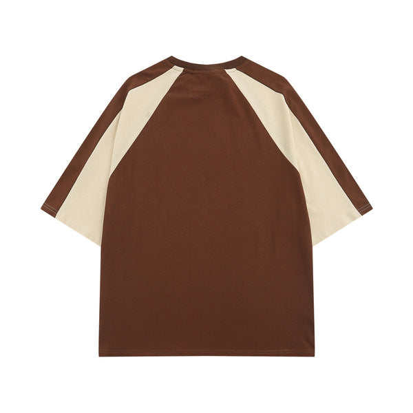 Gababa [Best Seller] Unisex Raglan Vintage Short Sleeve T-shirt G77223 (Big Size M~XL)