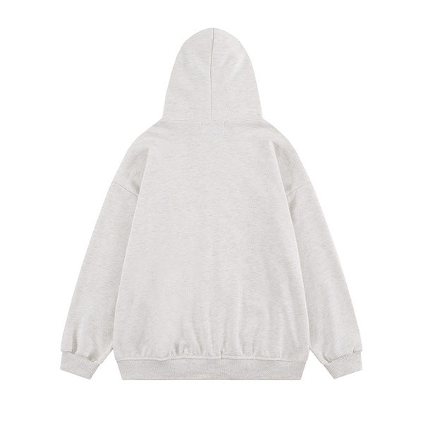 Gababa Unisex Various Alphabet Point Overfit Hoodie Zip-up G77249 (S~XL)