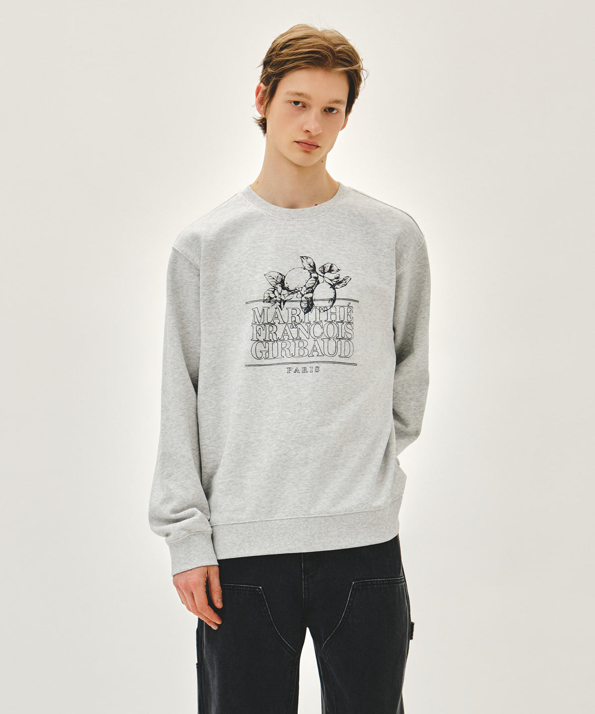 MARITHE LEMON CLASSIC LOGO SWEATSHIRT light heather gray