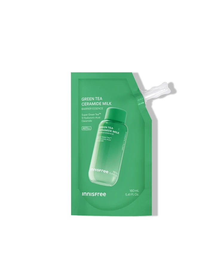 Innisfree [160mL] Green Tea Milk Moisturizing Essence Refill