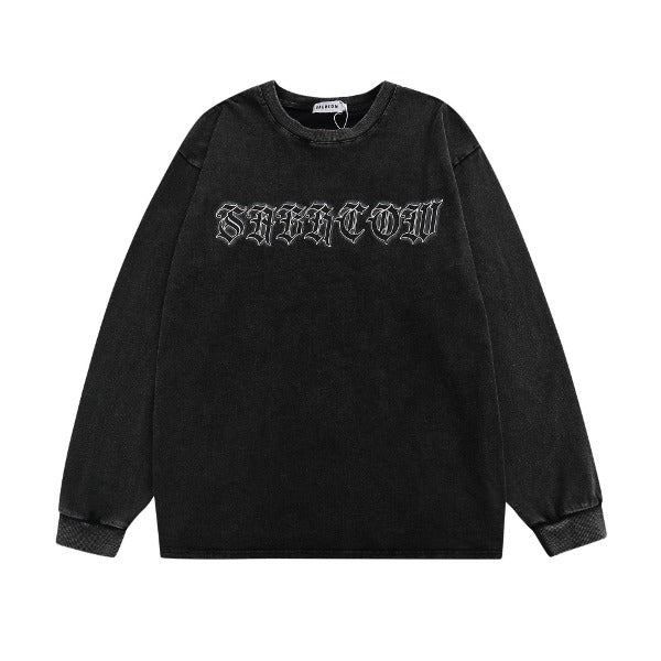 Gababa Unisex Rome Lettering Back Round Neck Sweatshirt G77286 (Big Size S~XL)