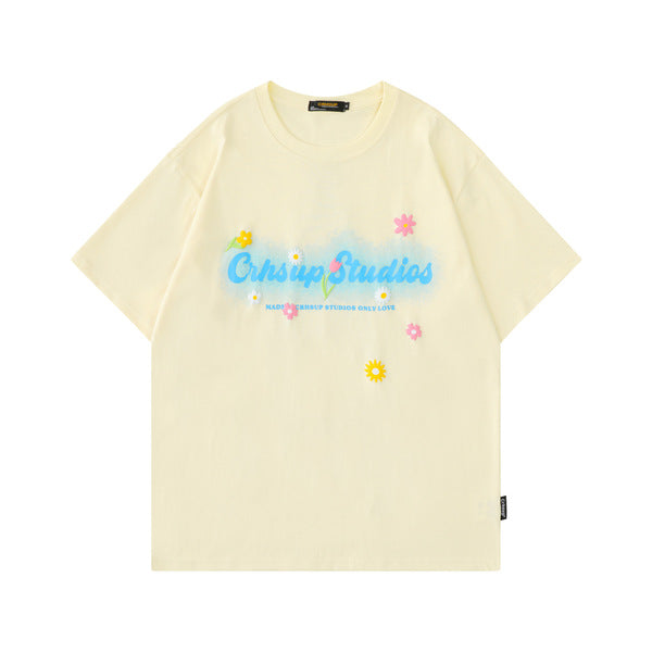 Gababa Men's and Women's Shooting Star Crew Neck T-Shirt G74810