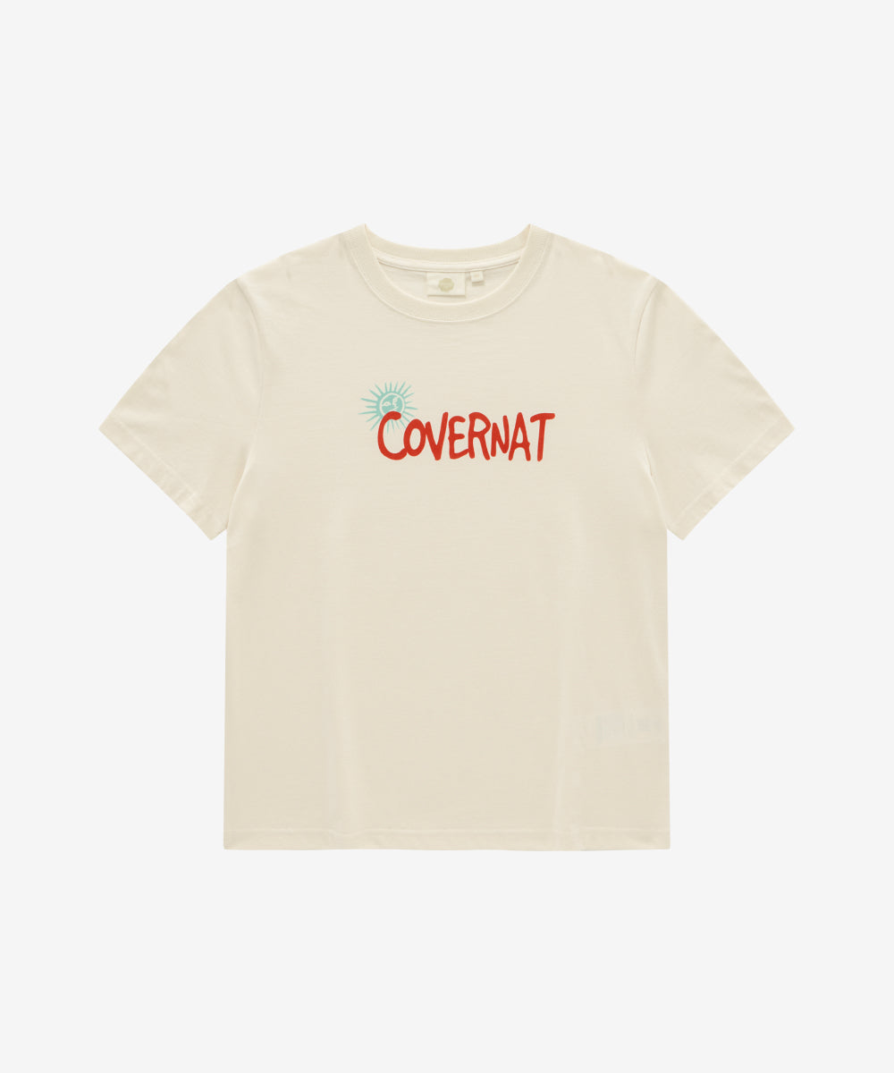 Covernat Women's Soleil Graphic T-shirt Ivory