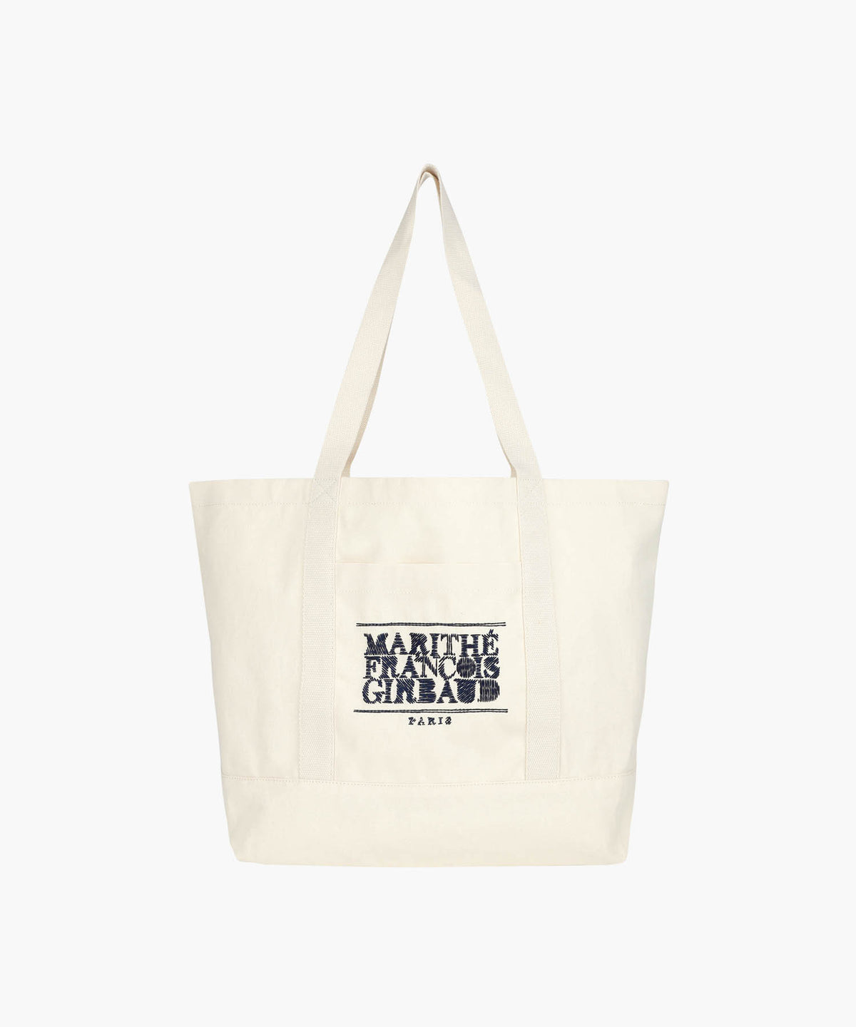 MARITHE DRAWING CLASSIC LOGO BIG ECO BAG natural