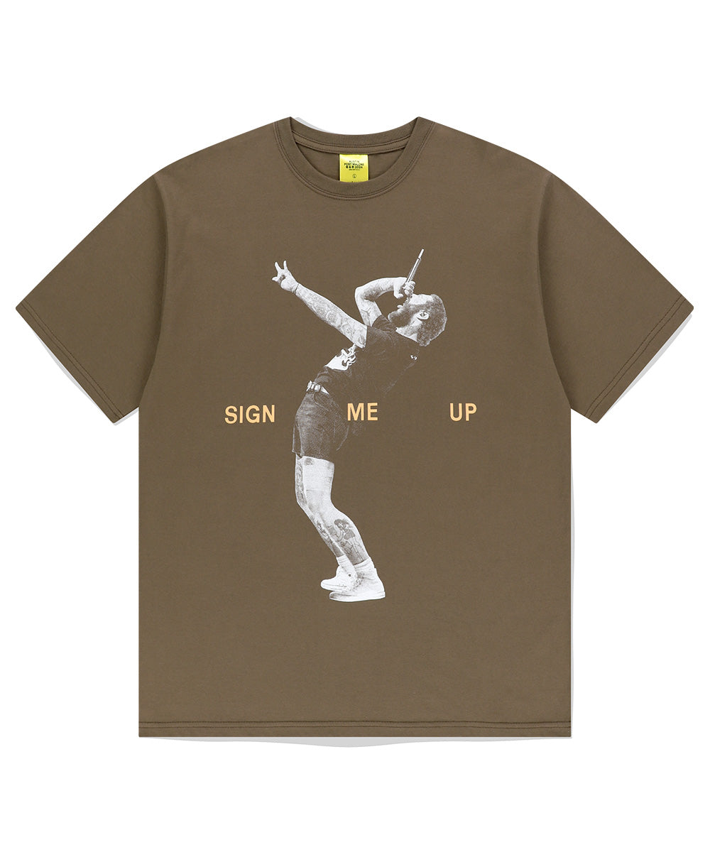 MAHAGRID SIGN ME UP TEE [BROWN]