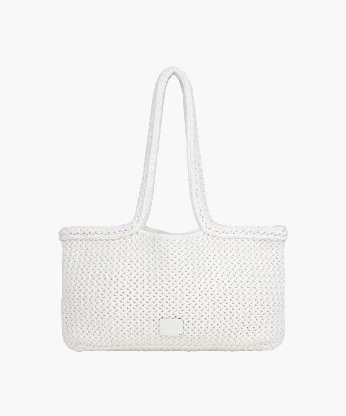 MARITHE CLASSIC LOGO NET SHOULDER BAG ivory