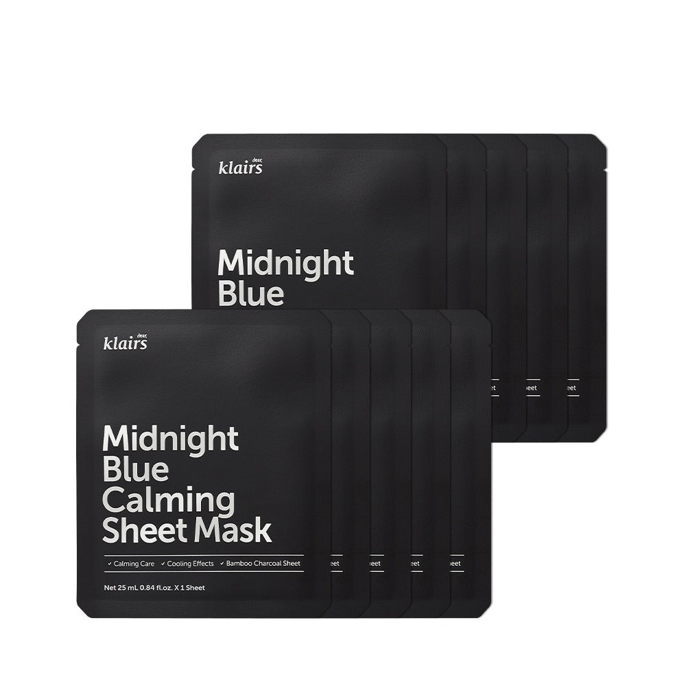 Dear, Klairs Midnight Blue Calming Sheet Mask 10 sheets