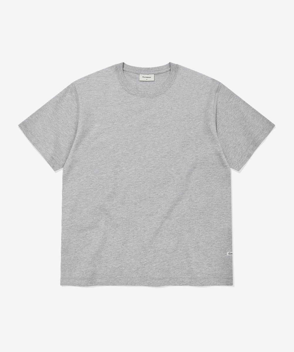 Covernat Basic Crop T-Shirt Melange Gray