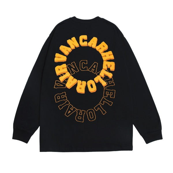 Gababa Unisex Ellipse Lettering Oversized Long Sleeve T-shirt G77406 (Plus Size M~2XL)