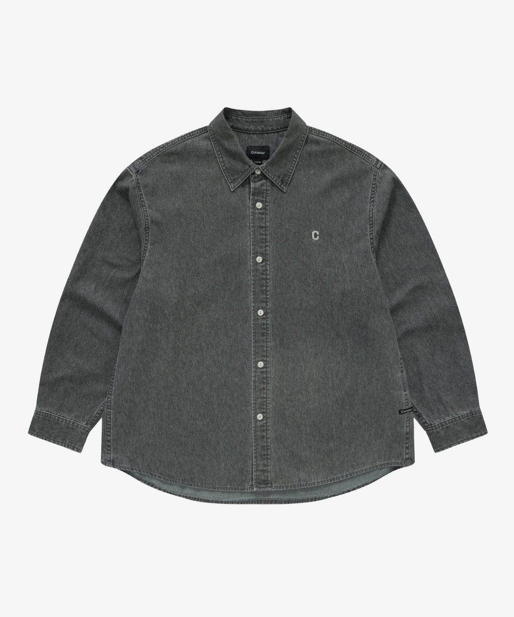 Covernat C Logo Denim Shirt Grey